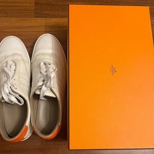 Hermès iconic men’s quicker leather sneakers H logo